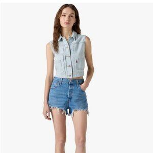 NWT Levi's Women's 501 Original Shorts, Jazz Solo-Medium Indigo, 24